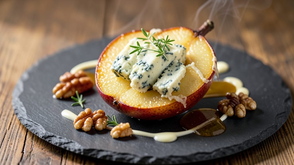 Baked Pears With Blue Cheese Recipe: Sweet-Tart Bites With Nutty Cheese Crunch