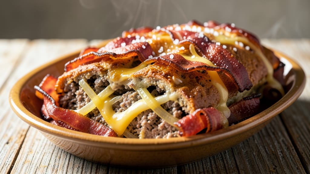 Bacon and Cheese Stuffed Meatloaf Recipe: Crispy Crust With Gooey Pull-Apart Centers