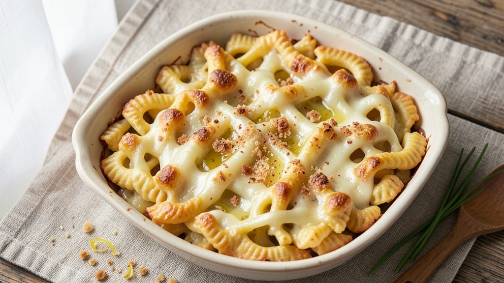 Baked Cheese Spaetzle Recipe: Crispy-Golden Crust With Stretchy Cheese Pulls