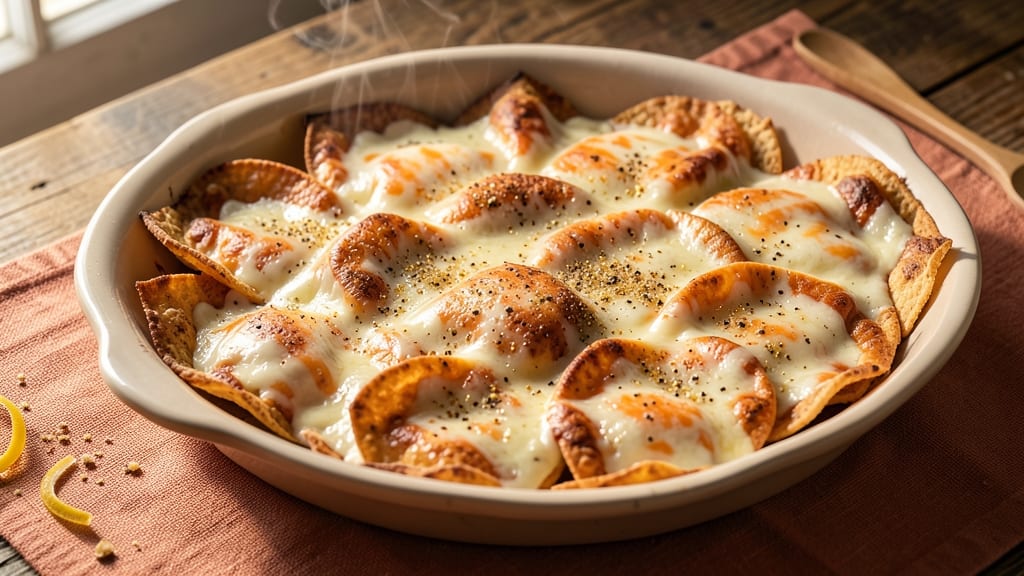 Baked Velveeta Shells and Cheese Recipe: Crispy Tortilla Crust With Gooey Pull-Apart Magic