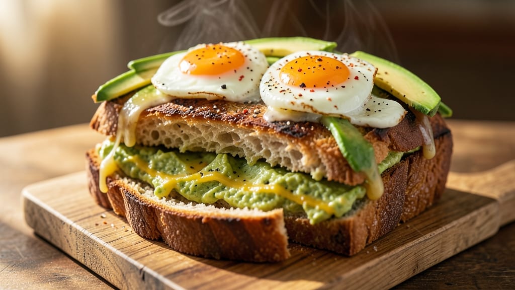 Avocado Cheese Egg Bread Recipe: Crispy Top With Creamy Avocado Cheese Pull