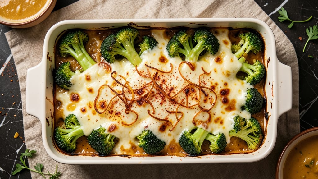 Baked Broccoli and Cheese Casserole Recipe: Crispy Top, Gooey Pull-Apart Layers