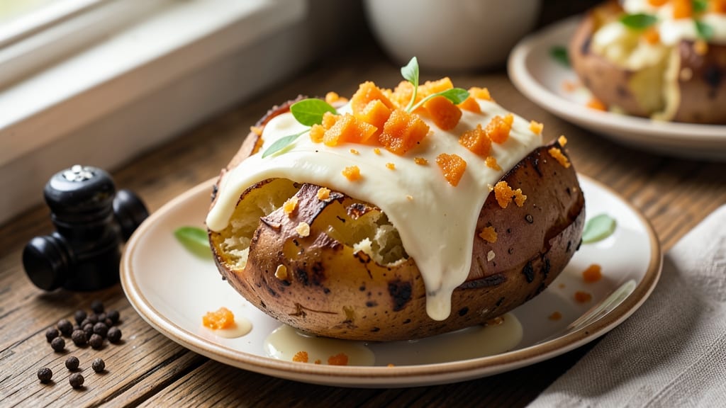Baked Potato and Cream Cheese Recipe: Golden Crust, Silky-Smooth Center