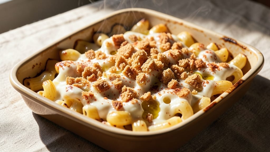 Baked Mac and Cheese Recipe With Ritz Crackers: Crunchy Top, Melty Stretchy Cheese Rivers