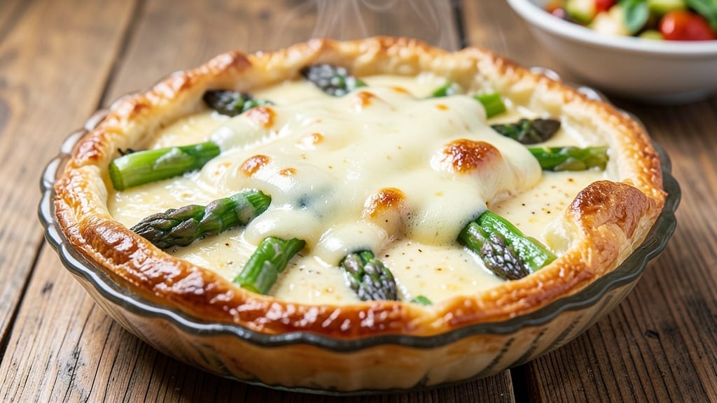 Asparagus and Cheese Quiche Recipe Easy: Golden Crust, Fluffy Fillings in One Pan
