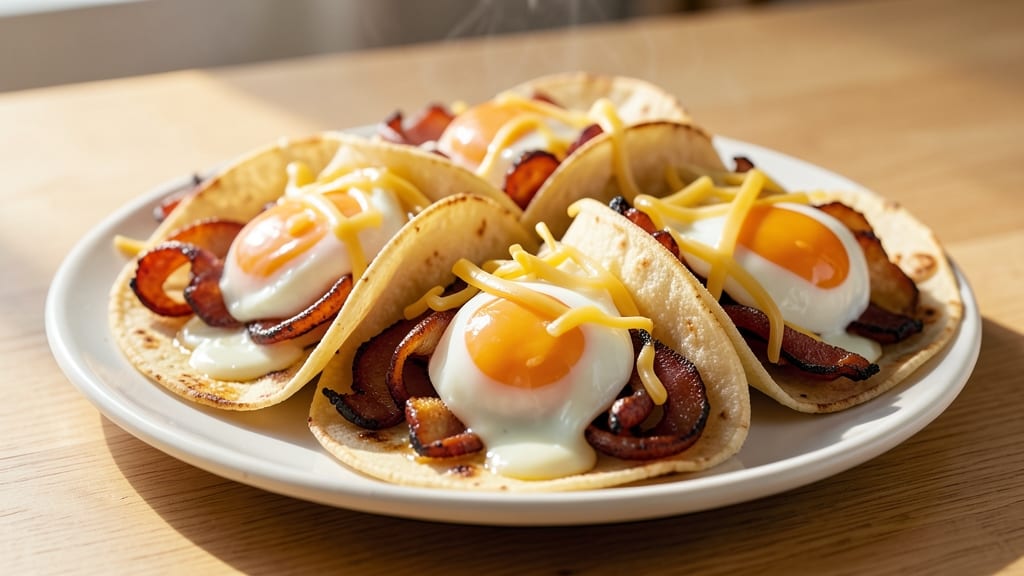 Bacon Egg and Cheese Pockets Recipe: Crispy Tortilla Wraps With Runny Yolk Magic