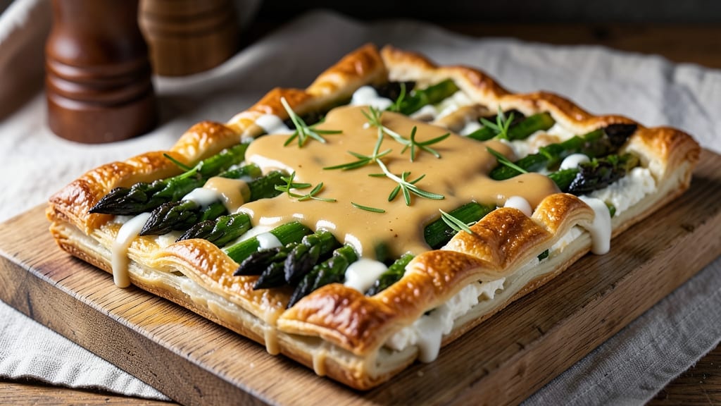 Asparagus Goat Cheese and Tarragon Tart Recipe: Herb-Infused Crunch and Creamy Pairing