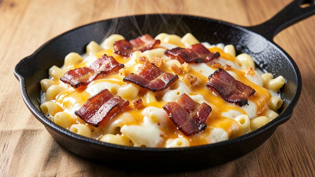 Bacon Mac And Cheese Stovetop Recipe: Crispy Edges, Melty Cheese Rivers