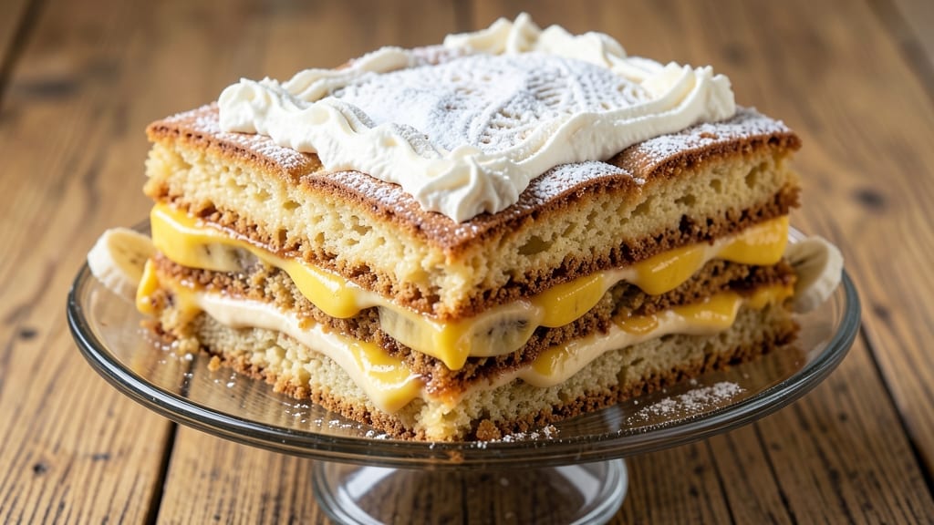 Banana Pudding Cream Cheese Pound Cake Recipe: Triple-Layered Bliss With Vanilla Custard Swirls