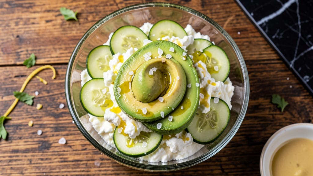 Avocado Cucumber Cottage Cheese Salad Recipe: Bright Green Crunch With Creamy Texture