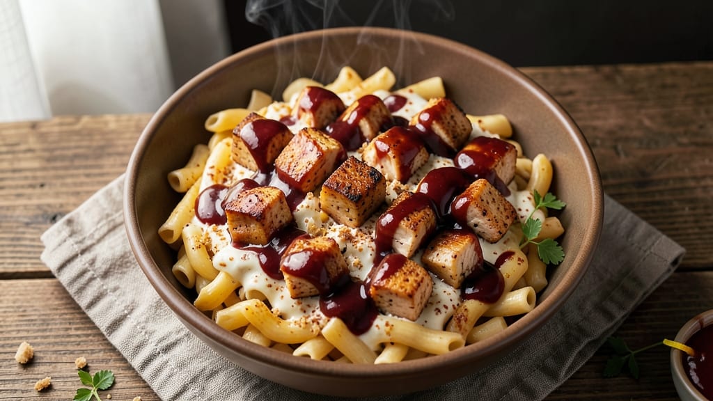 BBQ Chicken Mac N Cheese Recipe: Smoky-Spiced Crispy Top, Juicy Chicken Bites