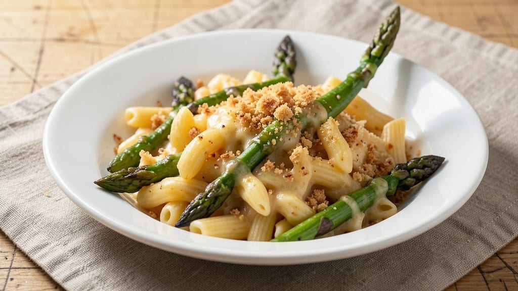 Asparagus Mac and Cheese Recipe: Crispy Top, Silky Pull-Apart Magic