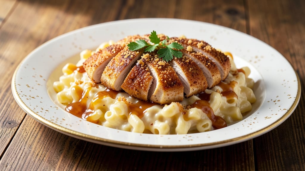 Applebee's Chicken Mac and Cheese Recipe: Crispy Breaded Chicken Over Gooey Cheese