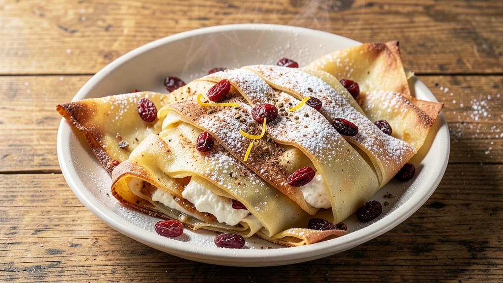 Austrian Cheese Strudel Recipe: Thinly Rolled Layers With Warm Vanilla Glaze