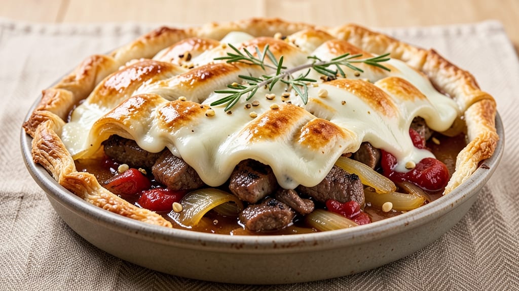 Beef and Cheese Pie Recipe: Savory Crust With Flaky, Golden Layers