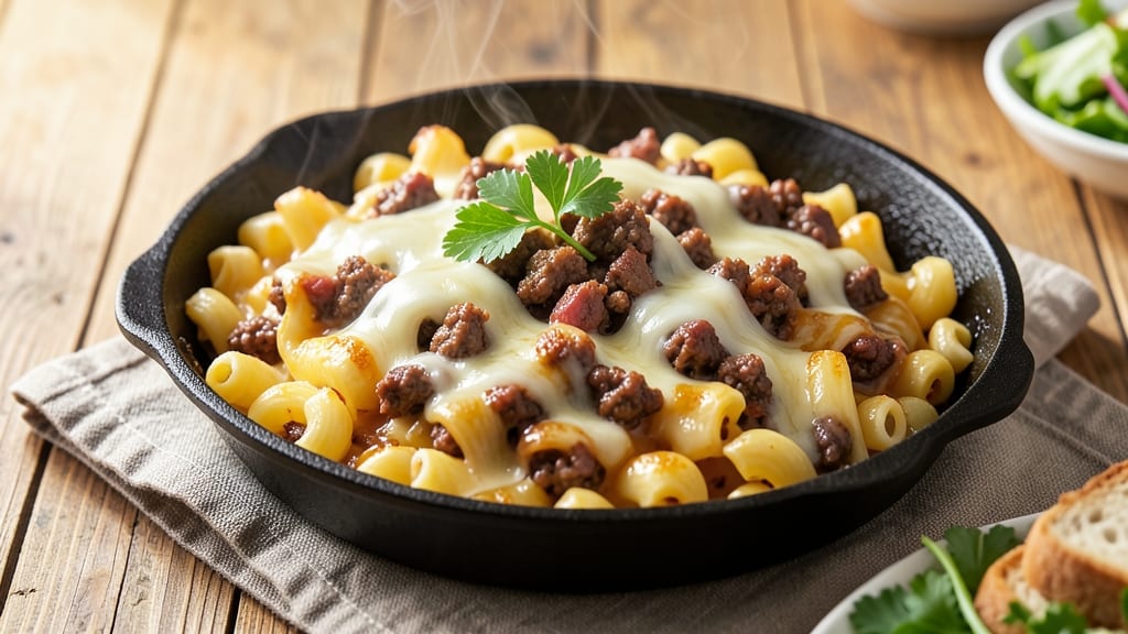 Baked Mac and Cheese With Ground Beef Recipe: One-Pan Heartiness With Savory Beef Twist