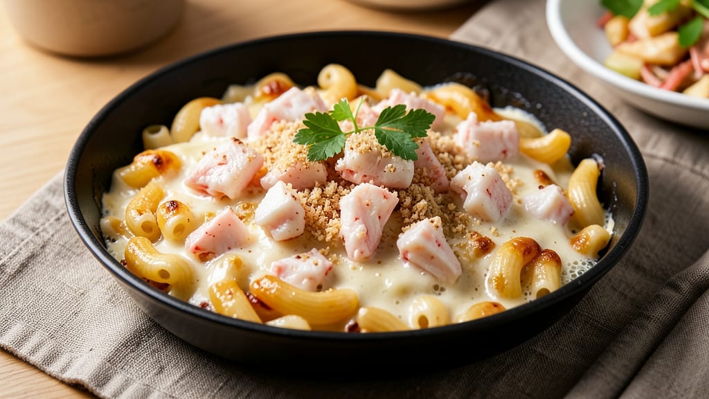 Baked Crab Macaroni and Cheese Recipe: Crispy Top, Sweet Lump Crab Luxe