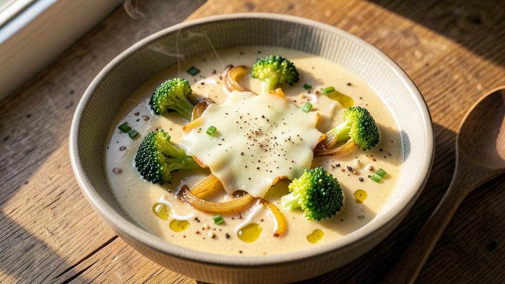 Award-Winning Broccoli Cheese Soup Recipe: Golden Crisp Top, Velvety Depth