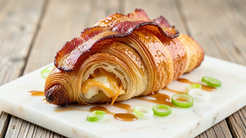 Bacon and Cheese Croissants Recipe: Flaky Layers With Salty-Sweet Crunch
