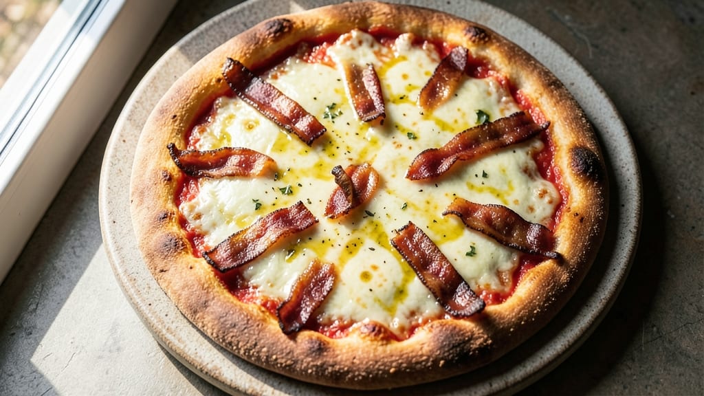 Bacon and Cheese Pizza Recipe: Crispy Crust, Smoky Flavor, Gooey Pull-Apart