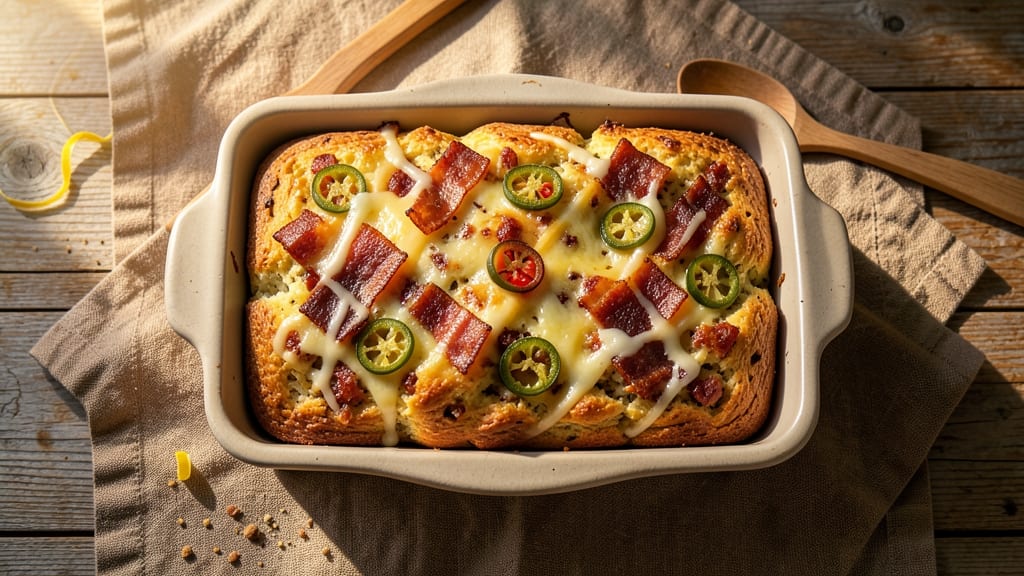 Bacon Jalapeño Cheese Bread Recipe: Smoky-Spicy Crust With Gooey Pull-Apart Magic