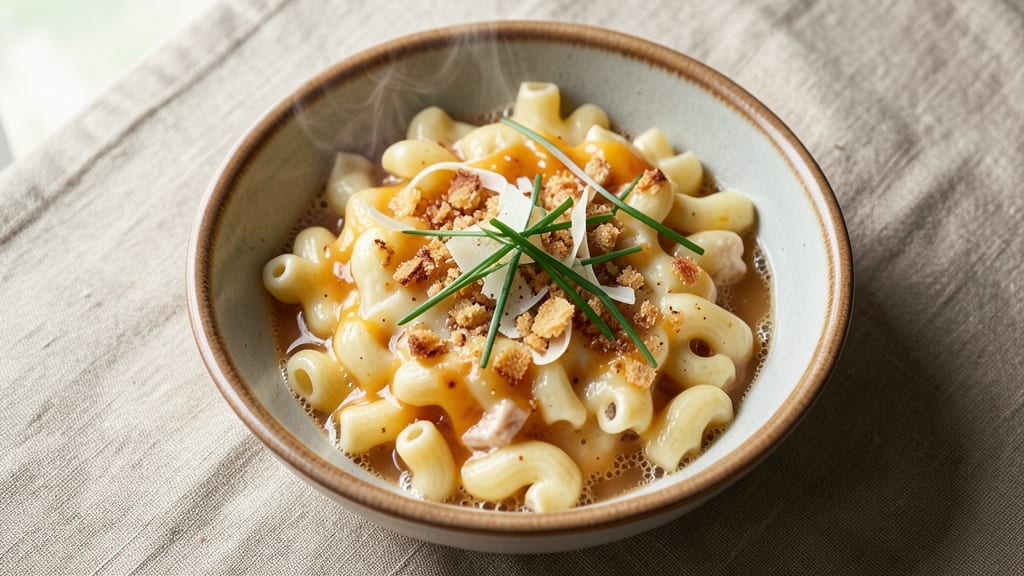 Baked Mac and Cheese Recipe with Chicken Broth: Golden Crust, Savory Depth in One Pan