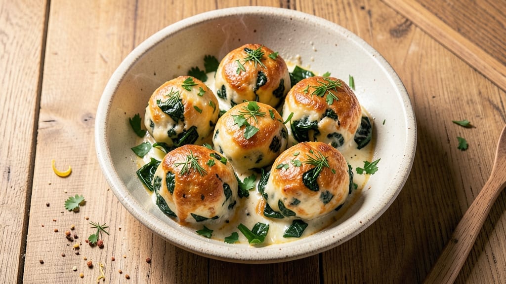 Baked Spinach Cheese Balls Recipe: Herb-Infused Crunch With Gooey Pulls
