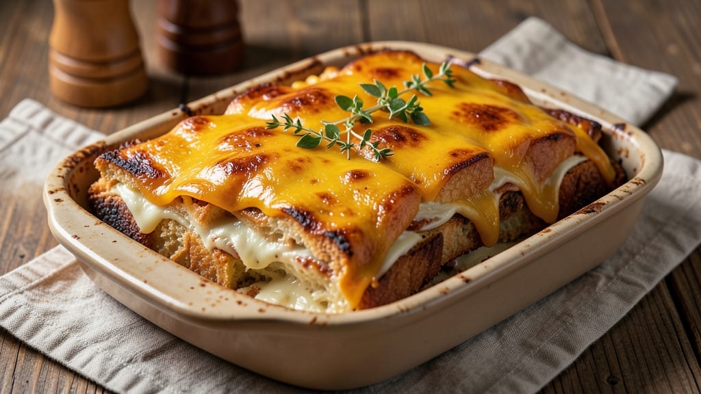 Basic Cheese Strata Recipe: Fluffy Layers of Cheddar and Egg Custard