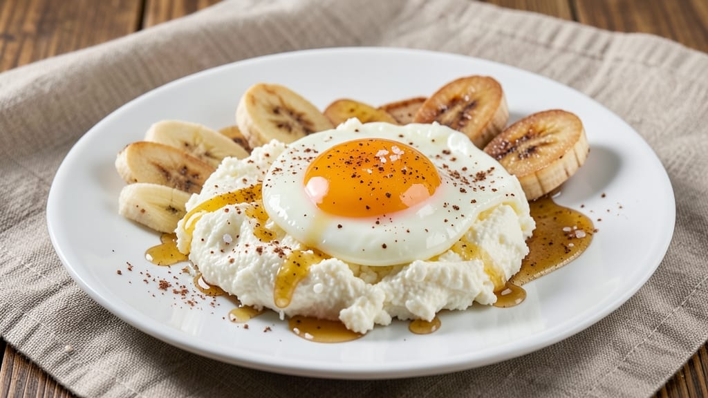 Banana Cottage Cheese Egg Recipe: Fluffy Eggs With Creamy Sweet Swirls