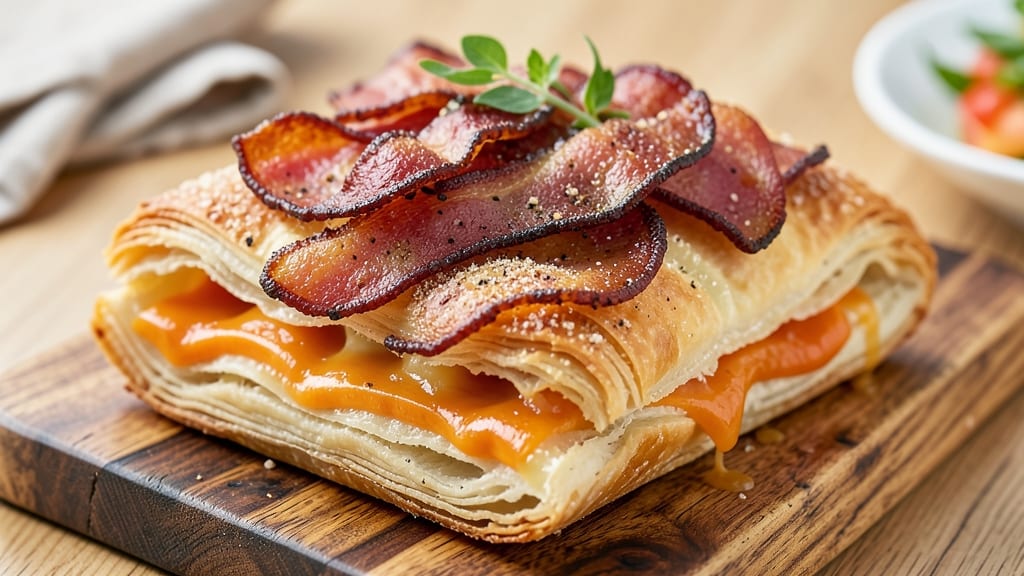 Bacon and Cheese Pastry Recipe: Flaky Layers With Smoky-Sweet Crunch