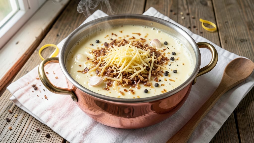 Authentic Swiss Cheese Fondue Recipe: Crispy Breadcrumbs and Melty Emmental Magic