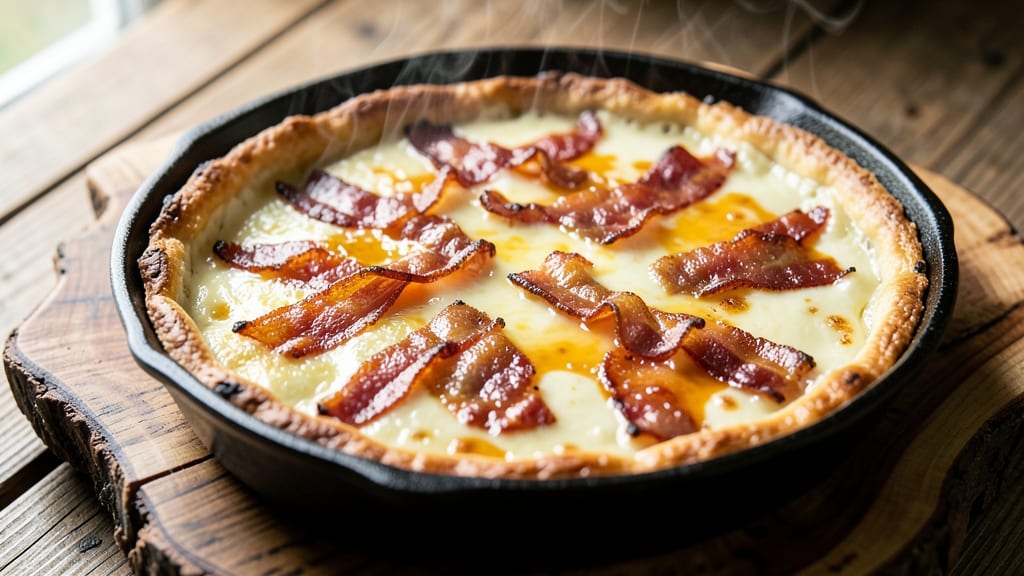 Bacon and Cheese Crustless Quiche Recipe: Smoky Crispy Edges With Silky Egg Mixture