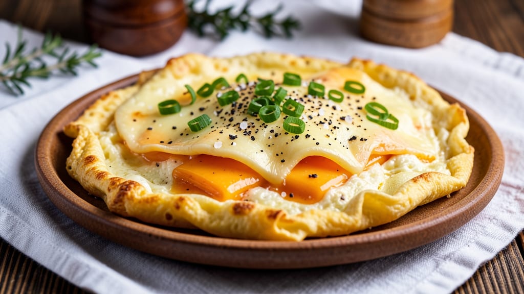 American Cheese Omelette Recipe: Crispy Edges and Melty American Streaks