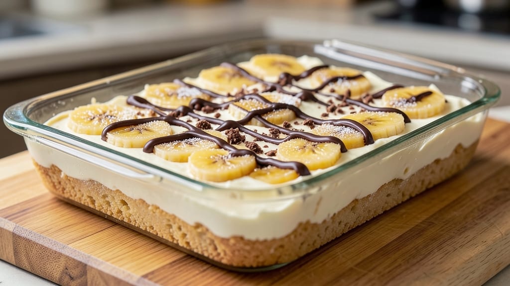 Banana Cream Cheese Bars Recipe: Swirled Cheese and Fruit Layers