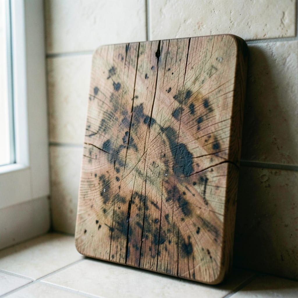 The wooden cutting board