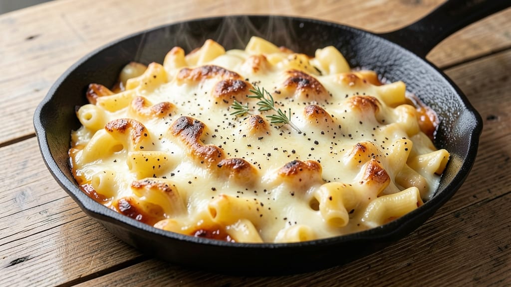 Baked Max and Cheese Recipe: Triple-Layered Crunch With Warm Cheddar Streaks