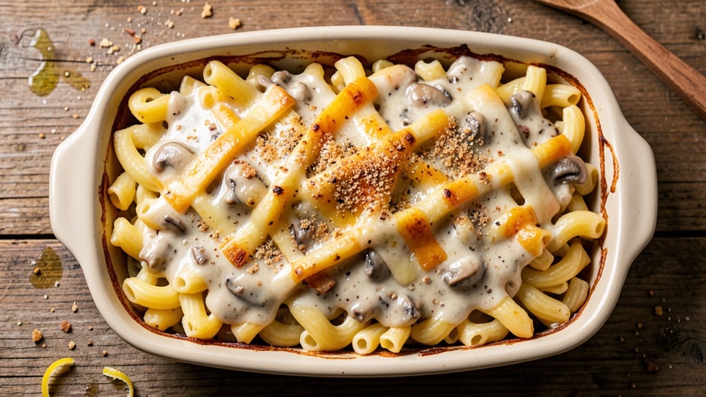Baked Macaroni and Cheese Recipe with Cream of Mushroom Soup: Umami-Deep Cheese Sauce in One Pan