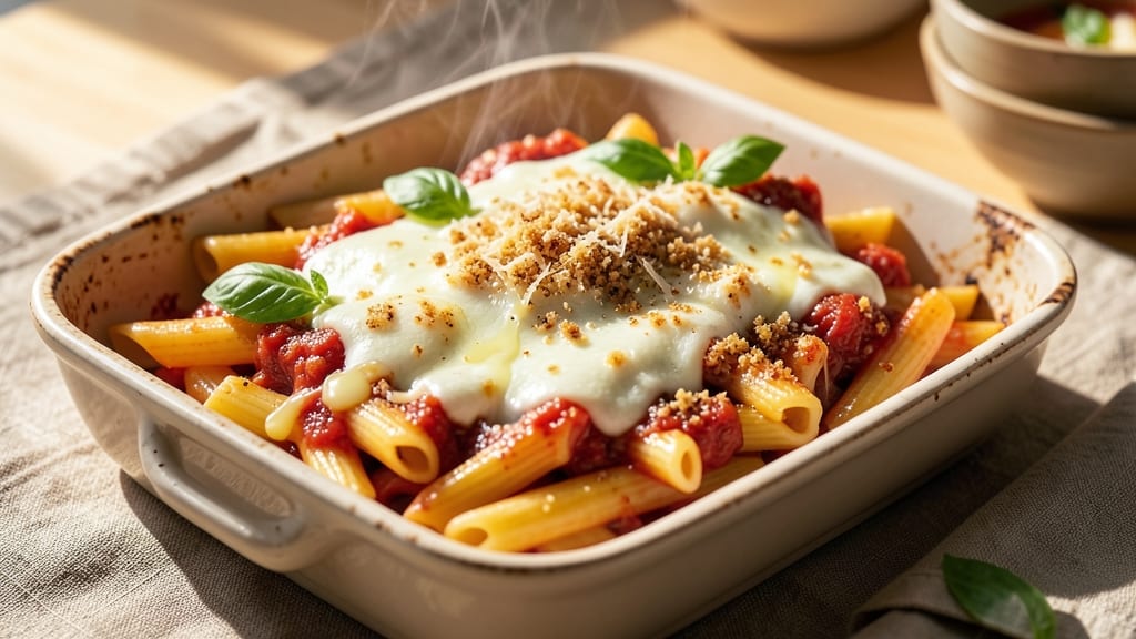 Baked Penne With Cheese Recipe: Crispy-Topped, Gooey Pull-Apart Bites