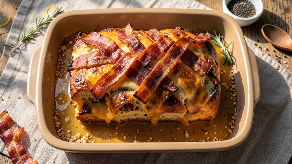 Bacon Cheese Pull Apart Recipe: Smoky Crispy Top With Gooey Cheese Rivers