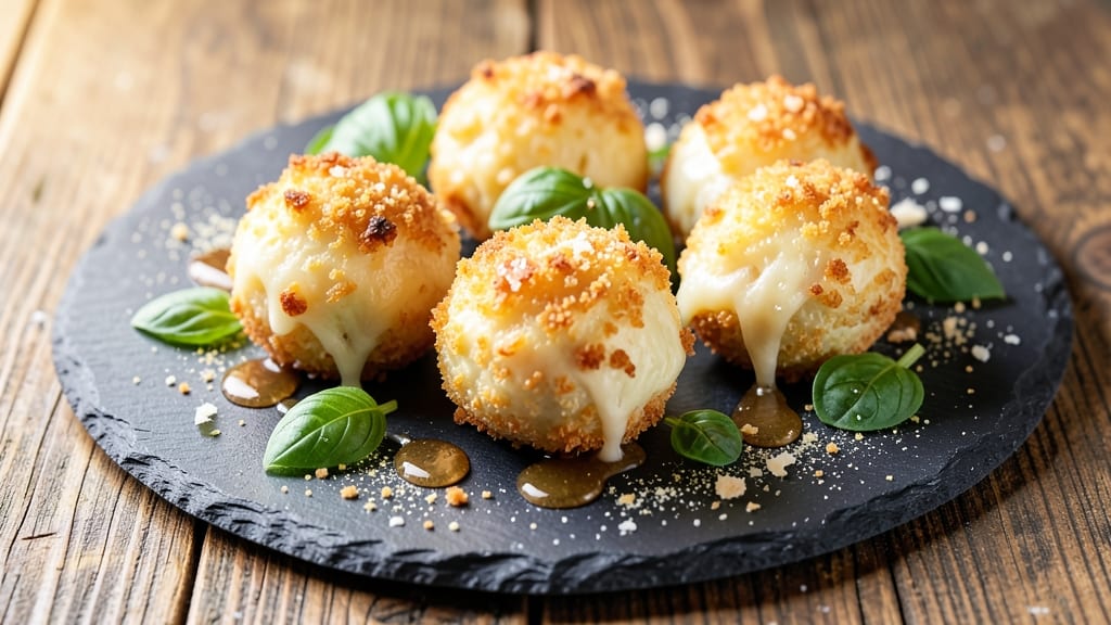 Baked Mozzarella Cheese Balls Recipe: Golden Crust, Stringy Cheese Pulls