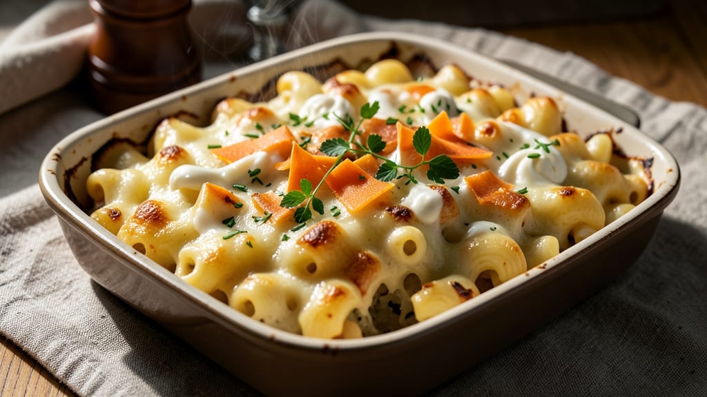 Baked Macaroni and Cheese Recipe with Whipping Cream: Ultra-Rich Velvety Layers
