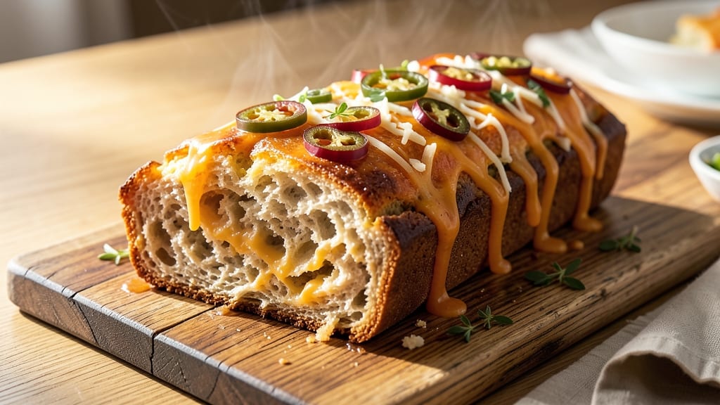 Amish Jalapeño Cheese Bread Recipe: Crispy Crust With Spicy Cheese Rivers