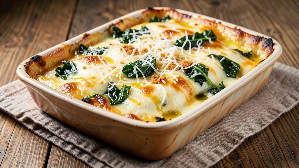 Amy's 3 Cheese and Kale Bake Recipe: Crispy Top, Gooey Pulls, Veggie-Packed Bite