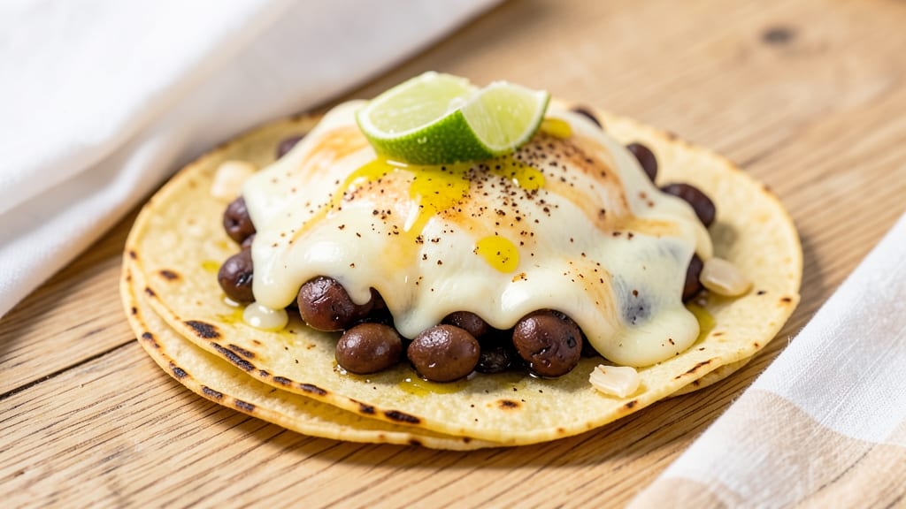 Bean and Cheese Breakfast Tacos Recipe: Crispy Tortilla Hugs Warm Spiced Beans