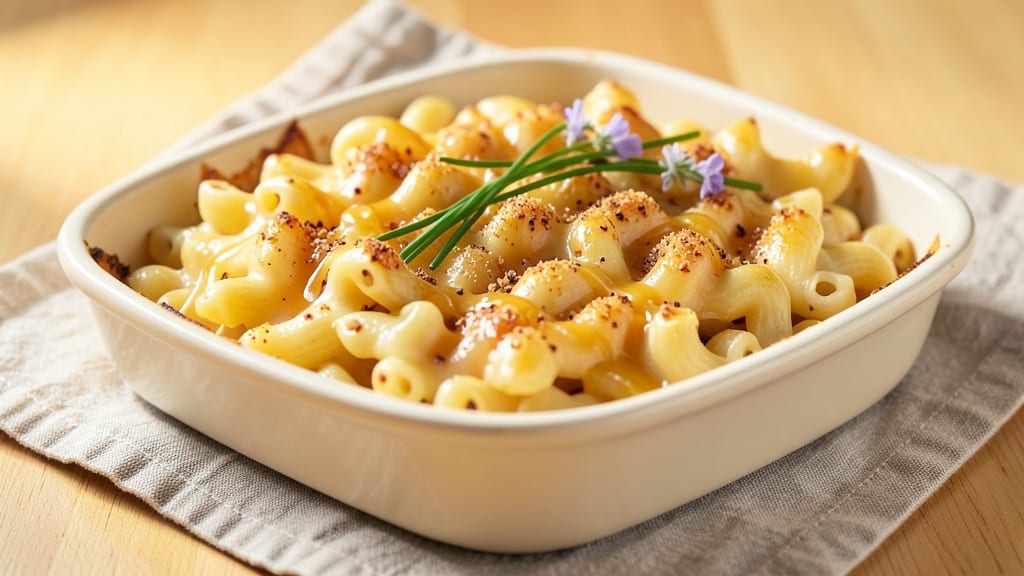 American Style Mac and Cheese Recipe: Crispy Breadstick Top With Gooey Pull-Apart Layers