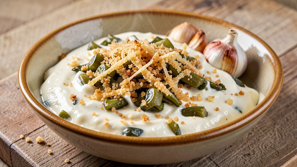 Artichoke Dip Recipe with Cream Cheese and Mayo: Crispy Breadcrumb Crown Over Warm, Melty Artichokes