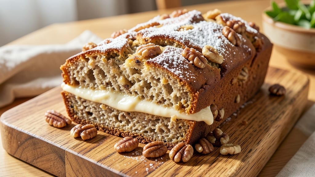 Banana Nut Bread With Cream Cheese Filling Recipe: Swirled Gooey Layers You'll Crave Daily