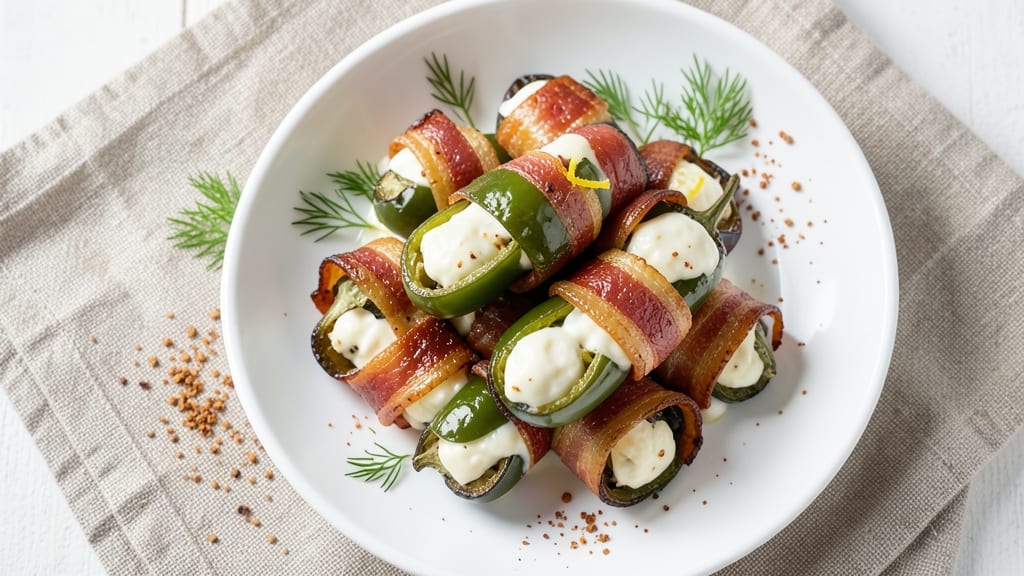 Bacon-Wrapped Jalapeños With Cream Cheese Recipe: Spicy-Savory Bites With Crispy Edges