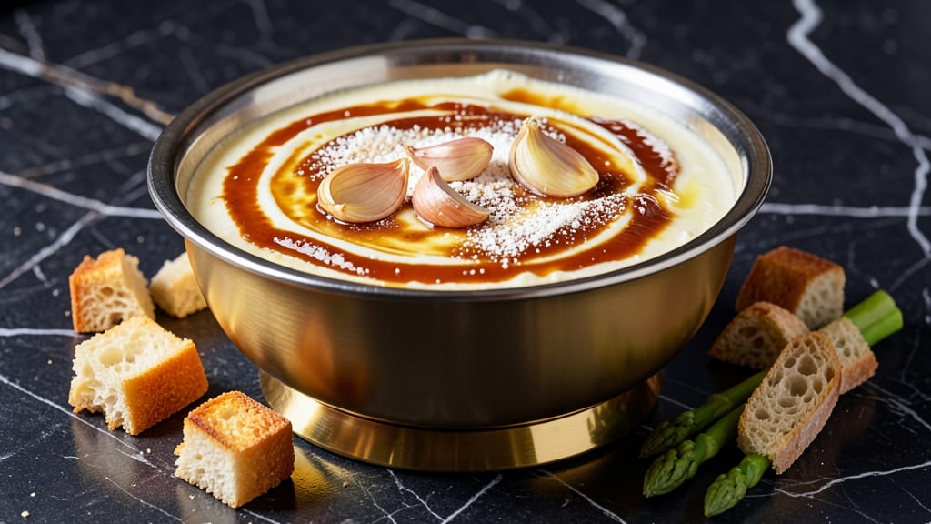 Asiago Cheese Fondue Recipe: Nutty Melty Cheese Dip With Crispy Bread Bites