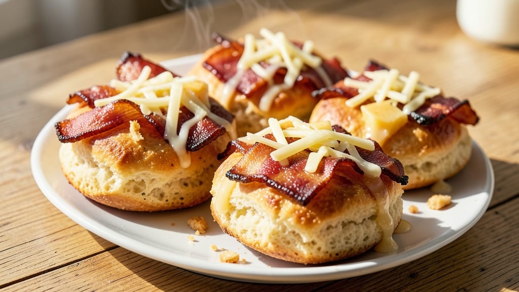Bacon and Cheese Biscuit Recipe: Flaky Layers With Salty-Sweet Crunch